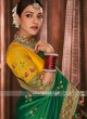 Satin Silk Green Color Saree